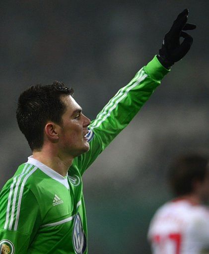 Wolfsburg's Marcel Schaefer, pictured in Wolfburg, on December 19, 2012